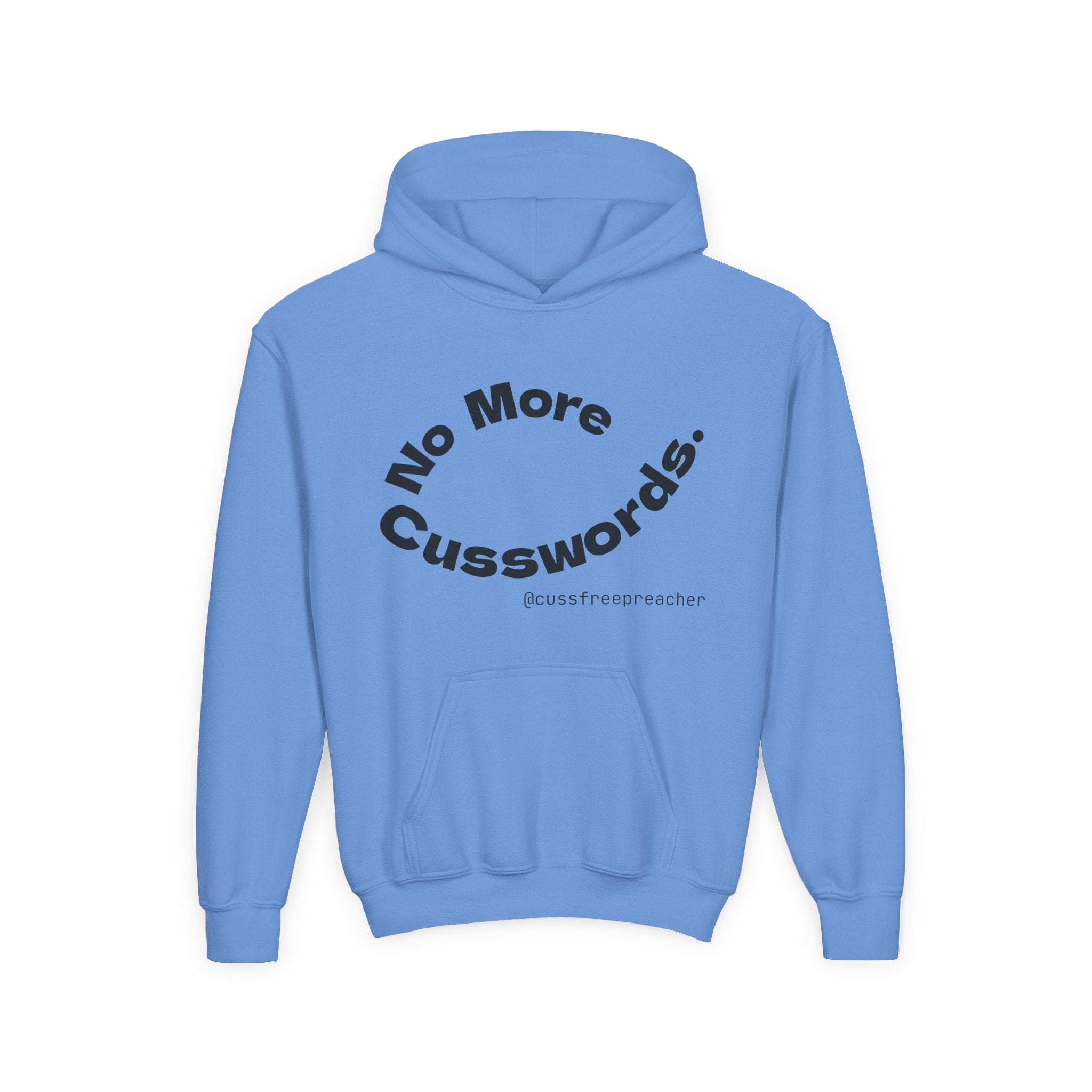 Funny Youth Hoodie - No More Cusswords, Casual Teen Sweatshirt, Birthday Gift