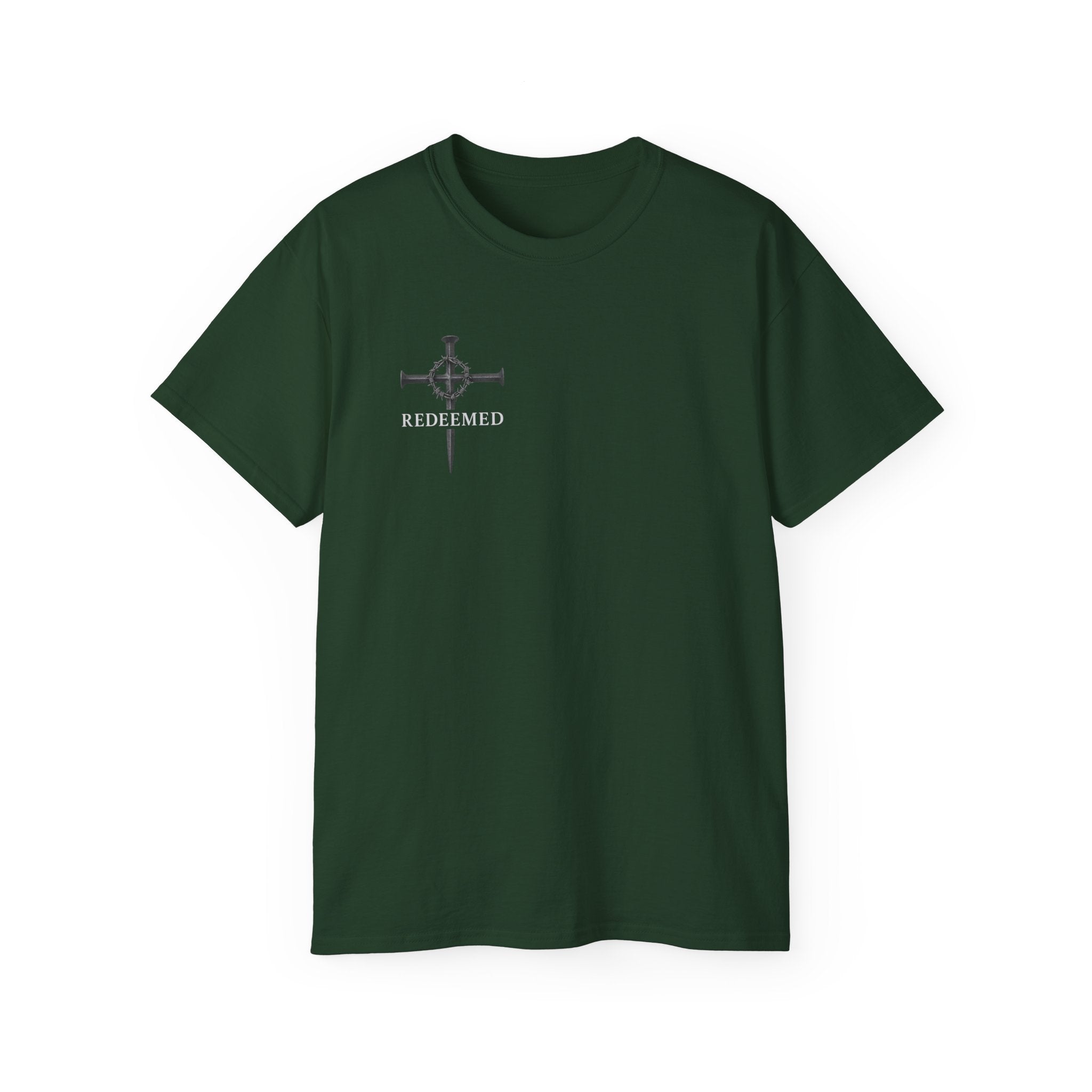 Redeemed Black Tee Elite Cross Logo Unisex T-Shirt