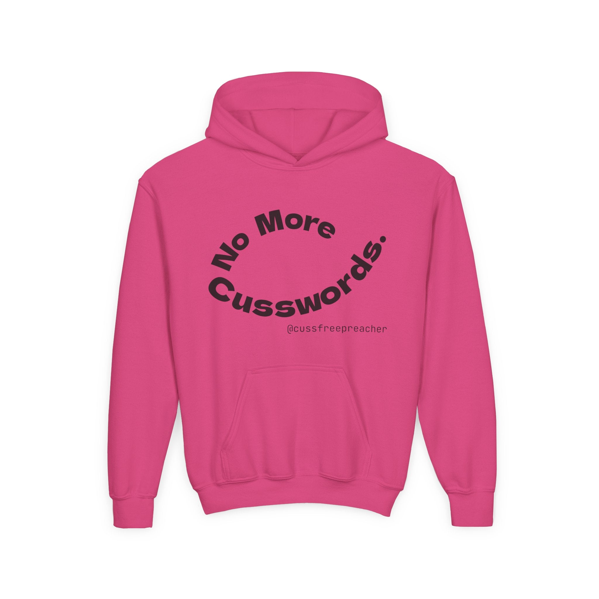 Funny Youth Hoodie - No More Cusswords, Casual Teen Sweatshirt, Birthday Gift