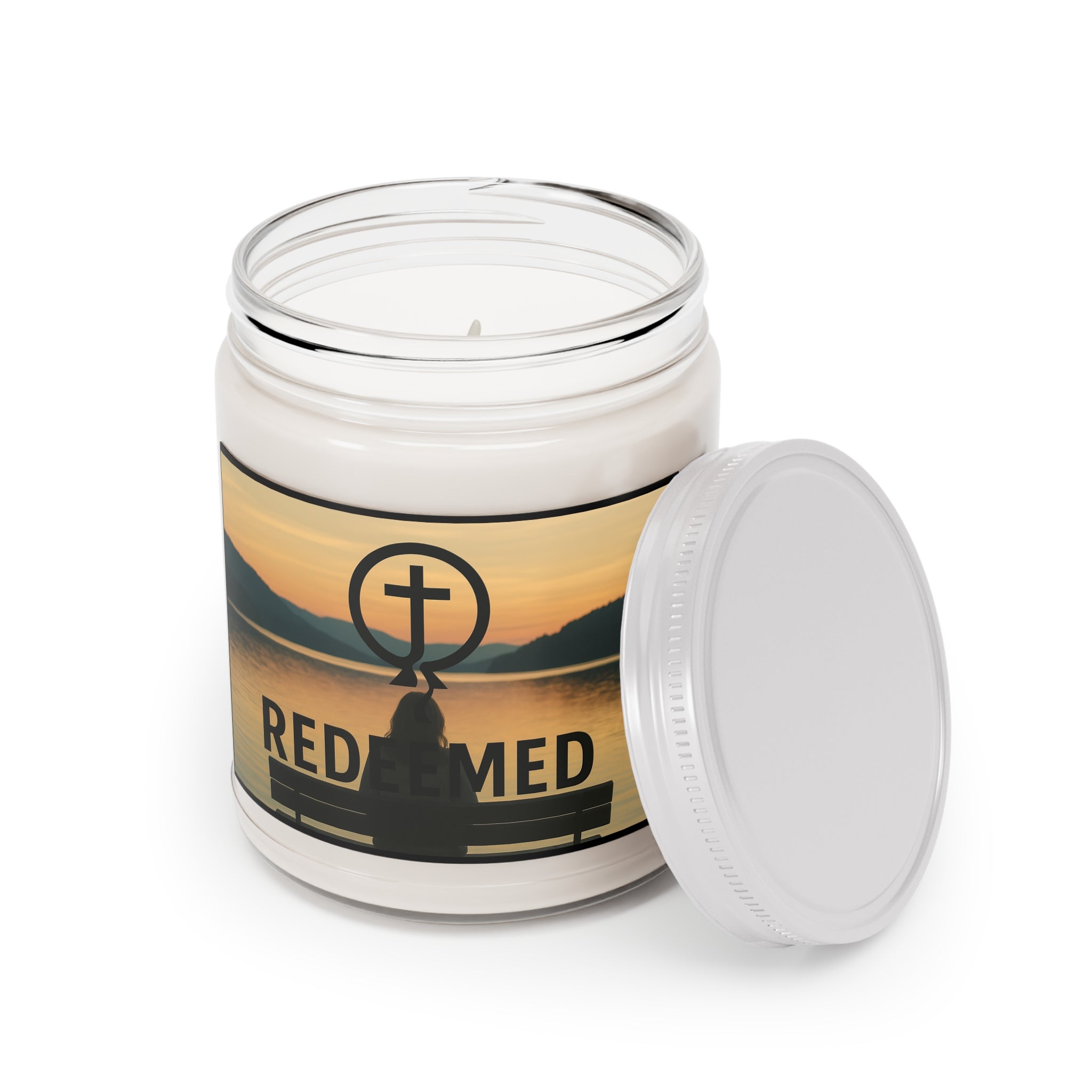 Scented Soy Candle - Redeemed, Inspirational Home Décor, Self-Care Gift, Relaxation, Faith-Based Gift, Cozy Atmosphere