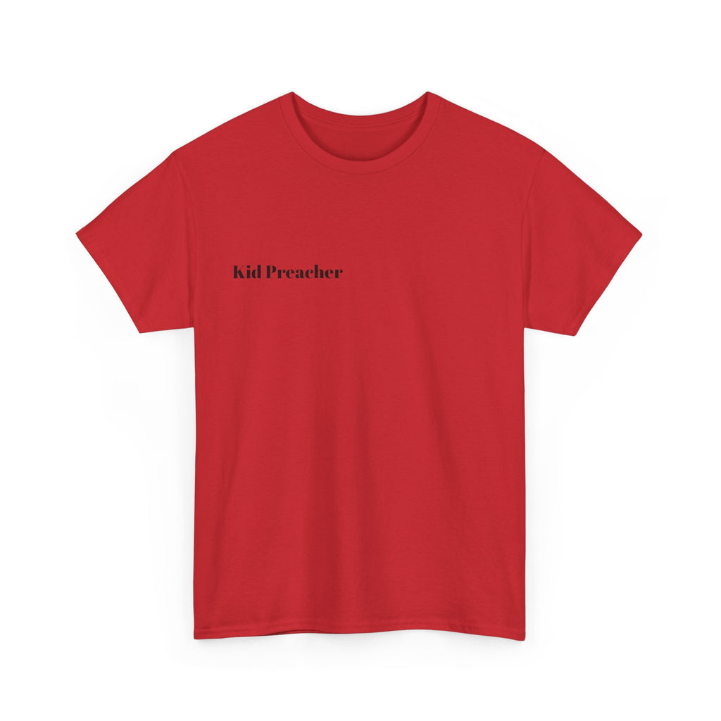 Graphic T-Shirt 'Kid Preacher' with Bible Verse Design