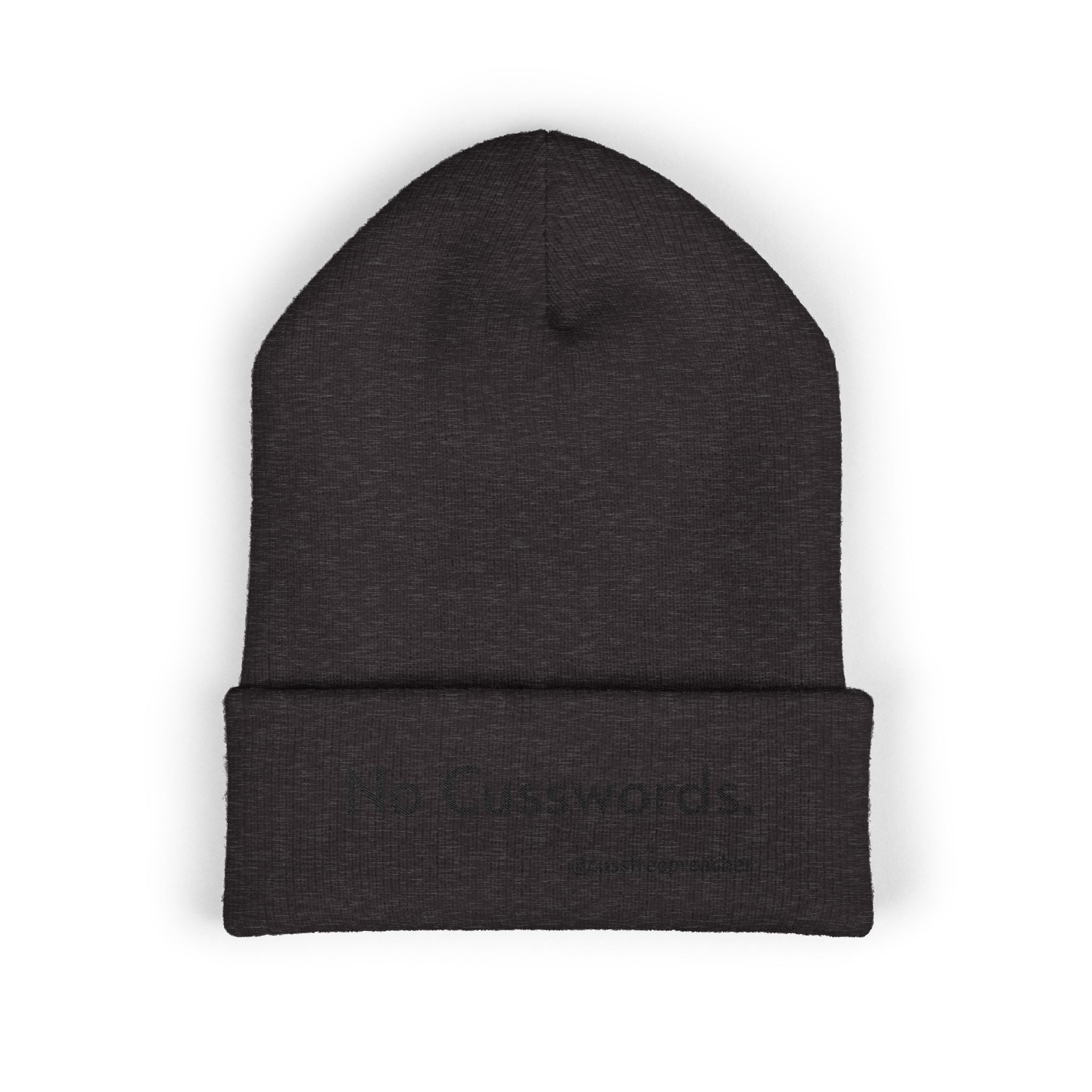 Beanie Hat - No More Cusswords Period Embroidered Beanie