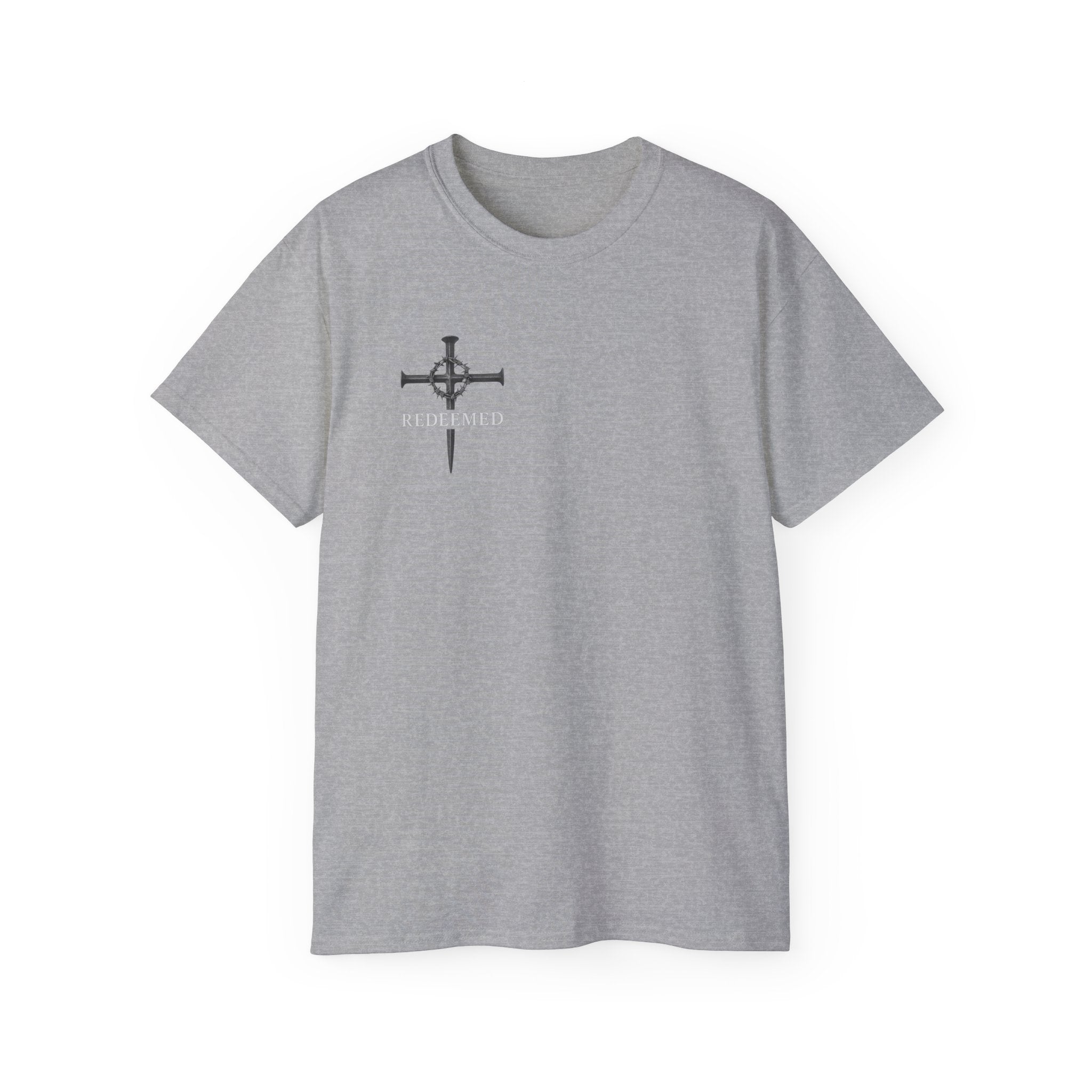 Redeemed Black Tee Elite Cross Logo Unisex T-Shirt
