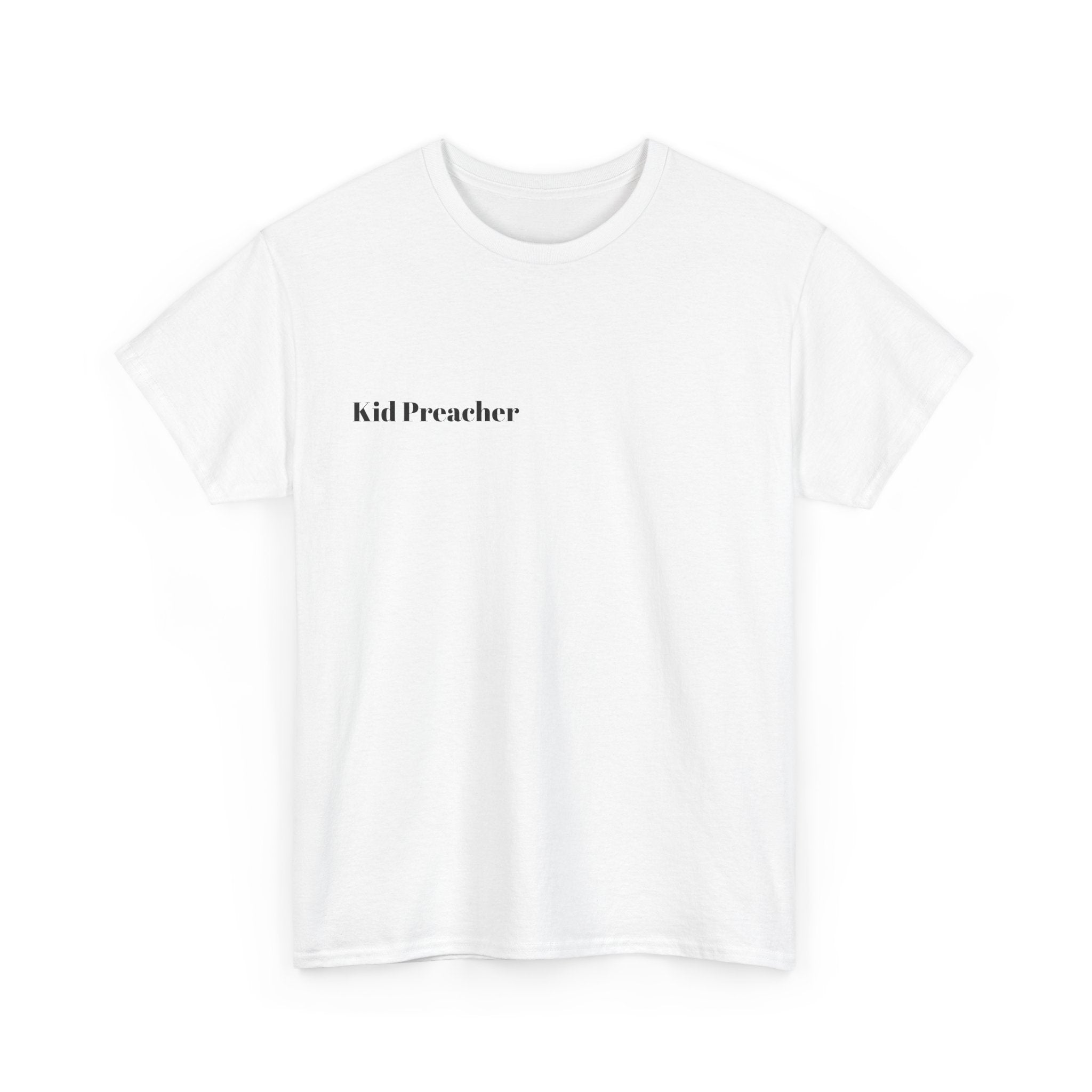 Graphic T-Shirt 'Kid Preacher' with Bible Verse Design