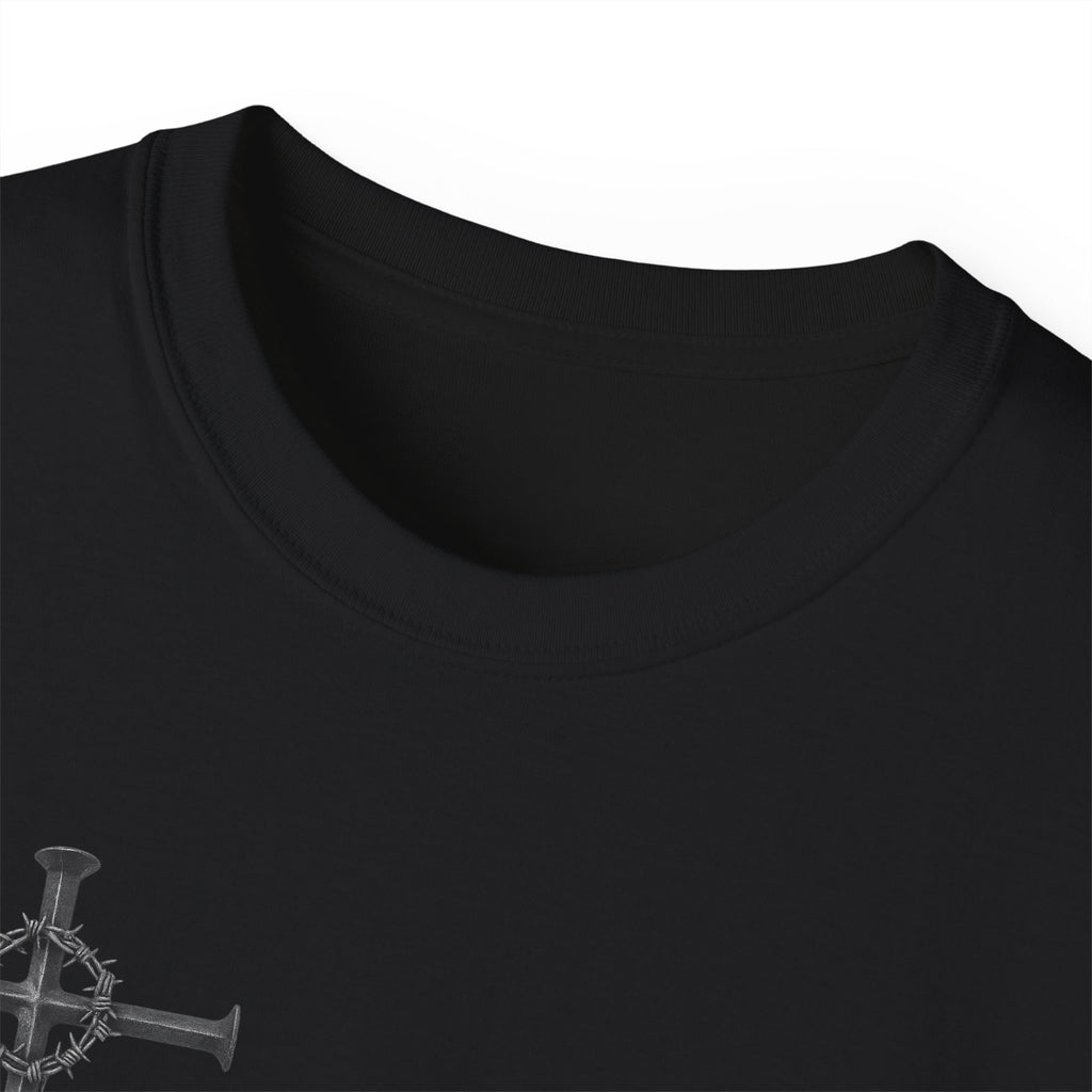Redeemed Black Tee Elite Cross Logo Unisex T-Shirt