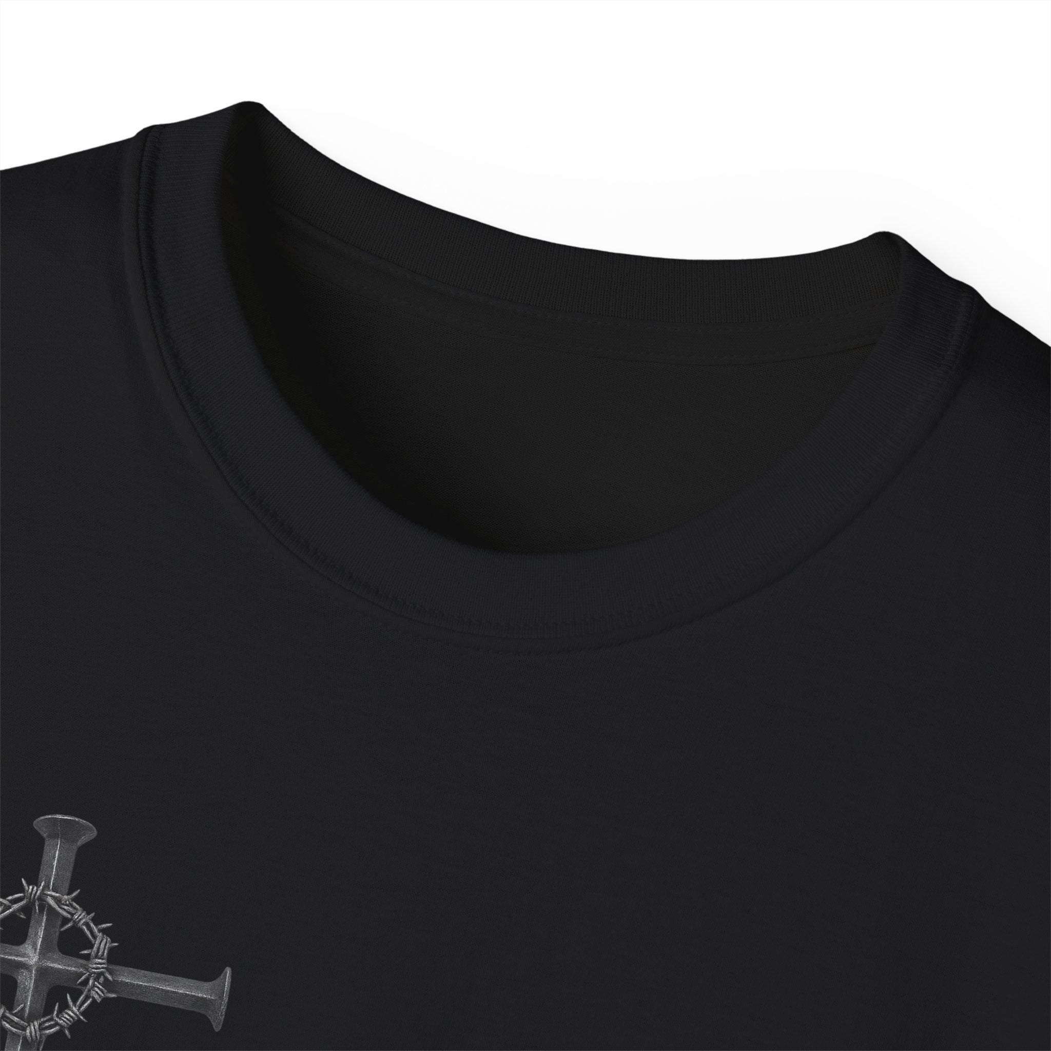 Redeemed Black Tee Elite Cross Logo Unisex T-Shirt