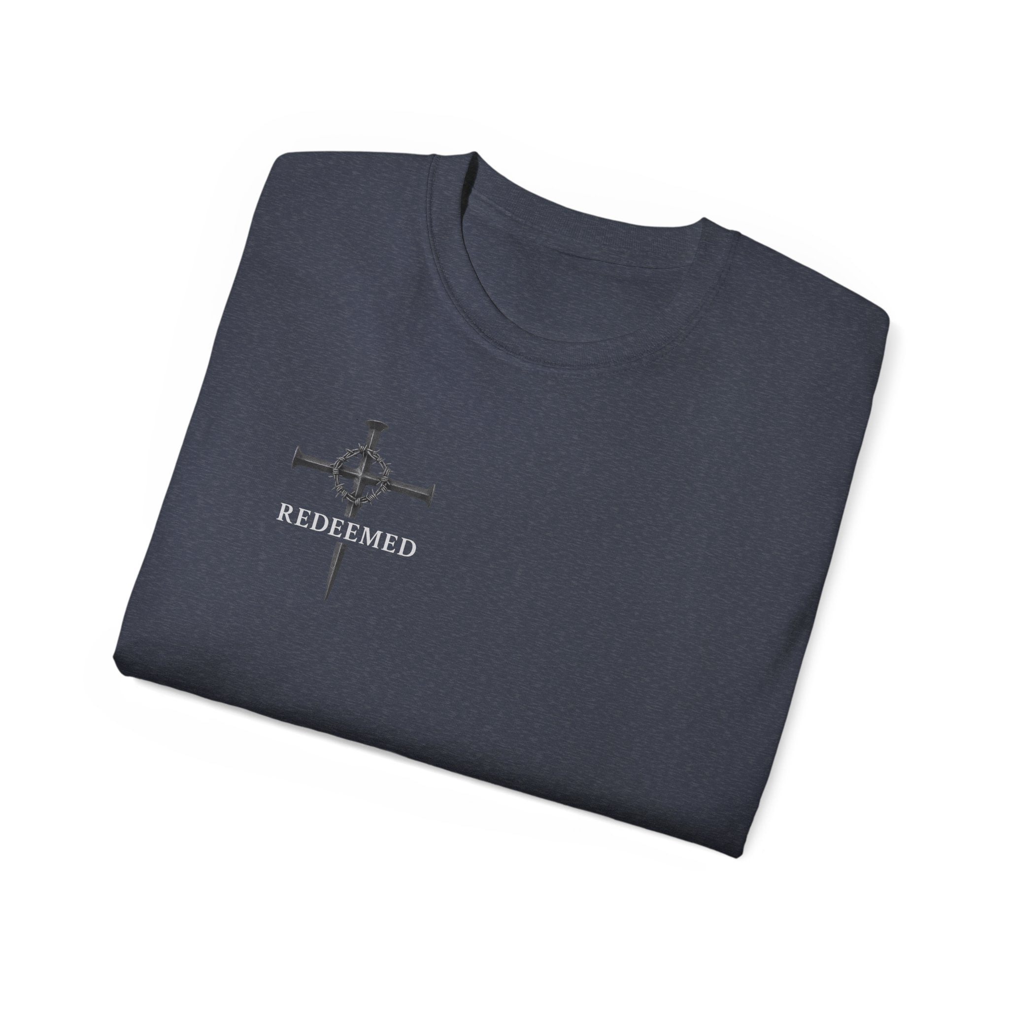 Redeemed Black Tee Elite Cross Logo Unisex T-Shirt