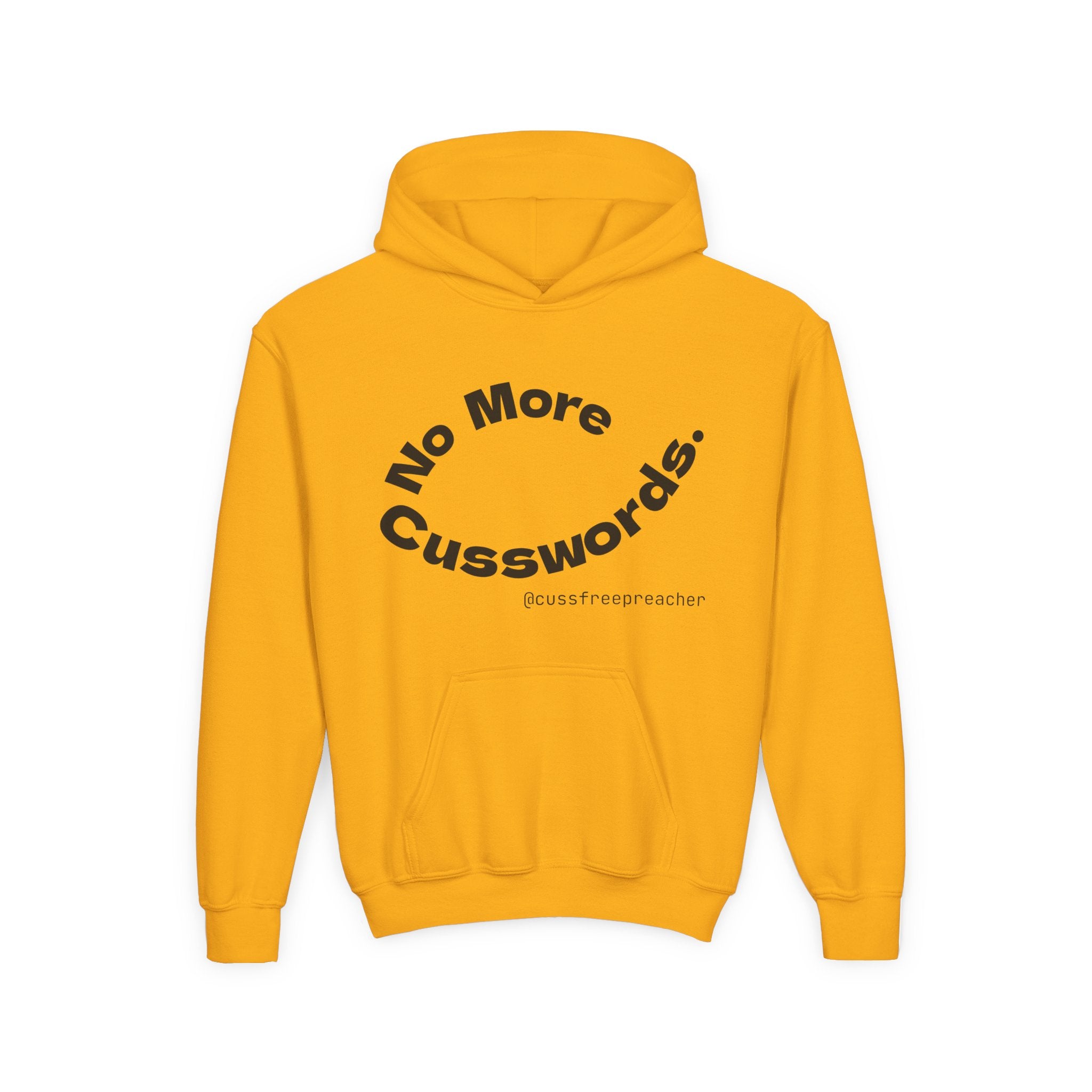 Funny Youth Hoodie - No More Cusswords, Casual Teen Sweatshirt, Birthday Gift