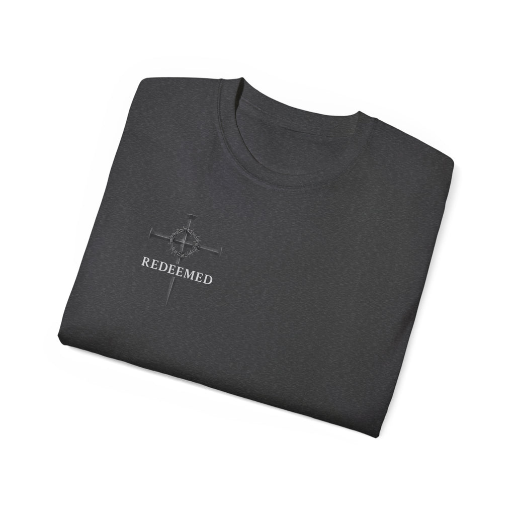 Redeemed Black Tee Elite Cross Logo Unisex T-Shirt