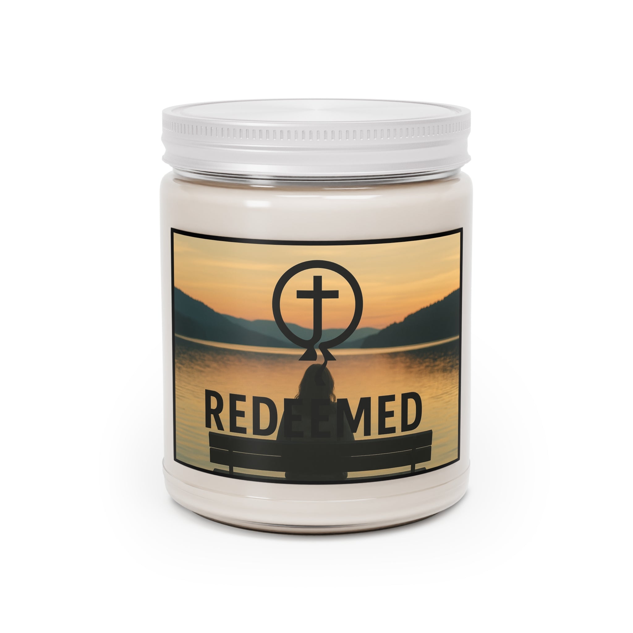 Scented Soy Candle - Redeemed, Inspirational Home Décor, Self-Care Gift, Relaxation, Faith-Based Gift, Cozy Atmosphere
