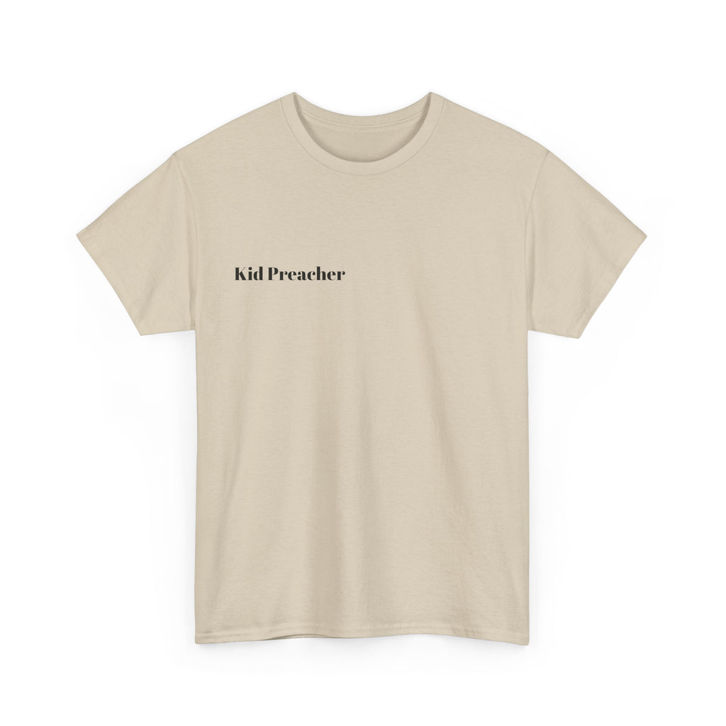 Graphic T-Shirt 'Kid Preacher' with Bible Verse Design
