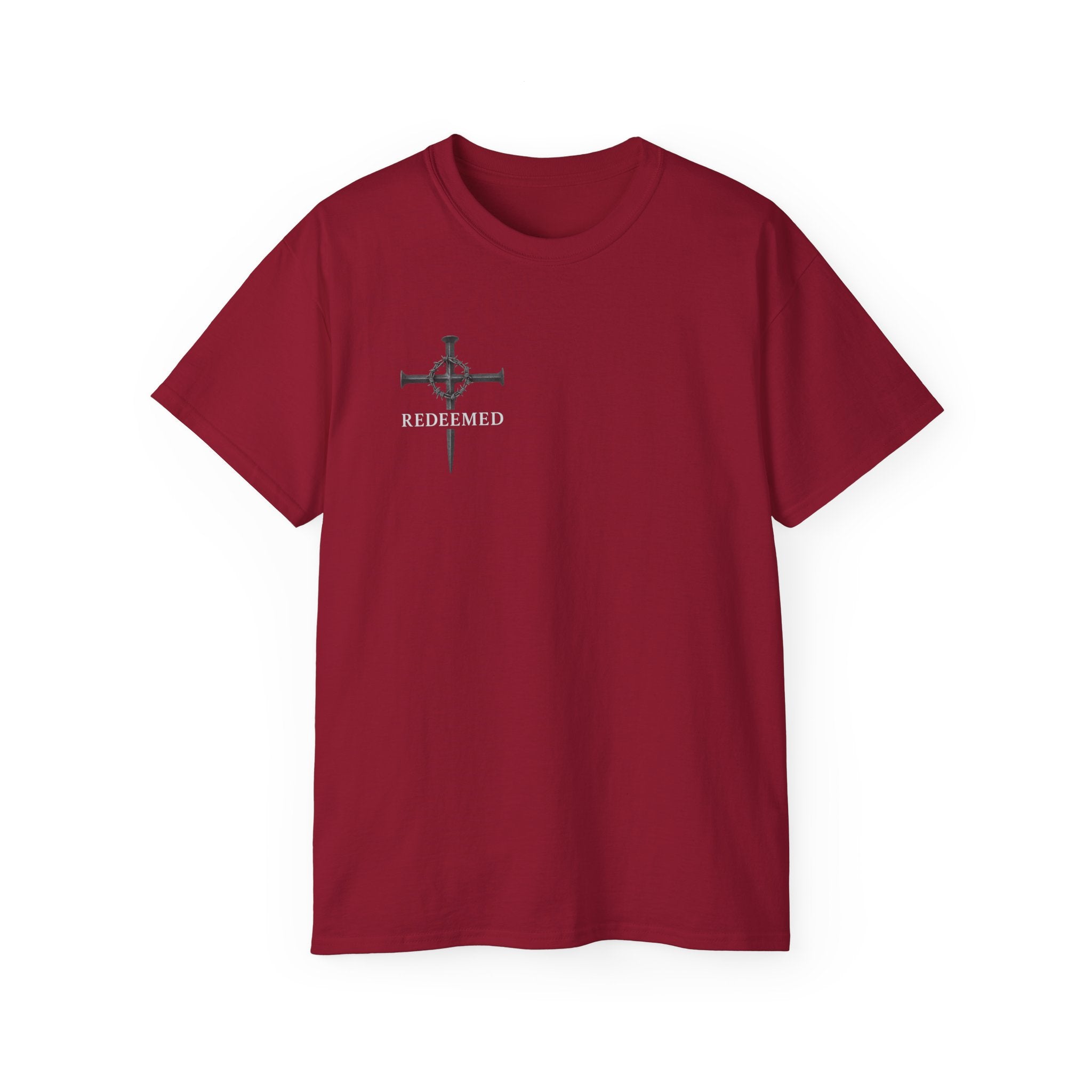 Redeemed Black Tee Elite Cross Logo Unisex T-Shirt
