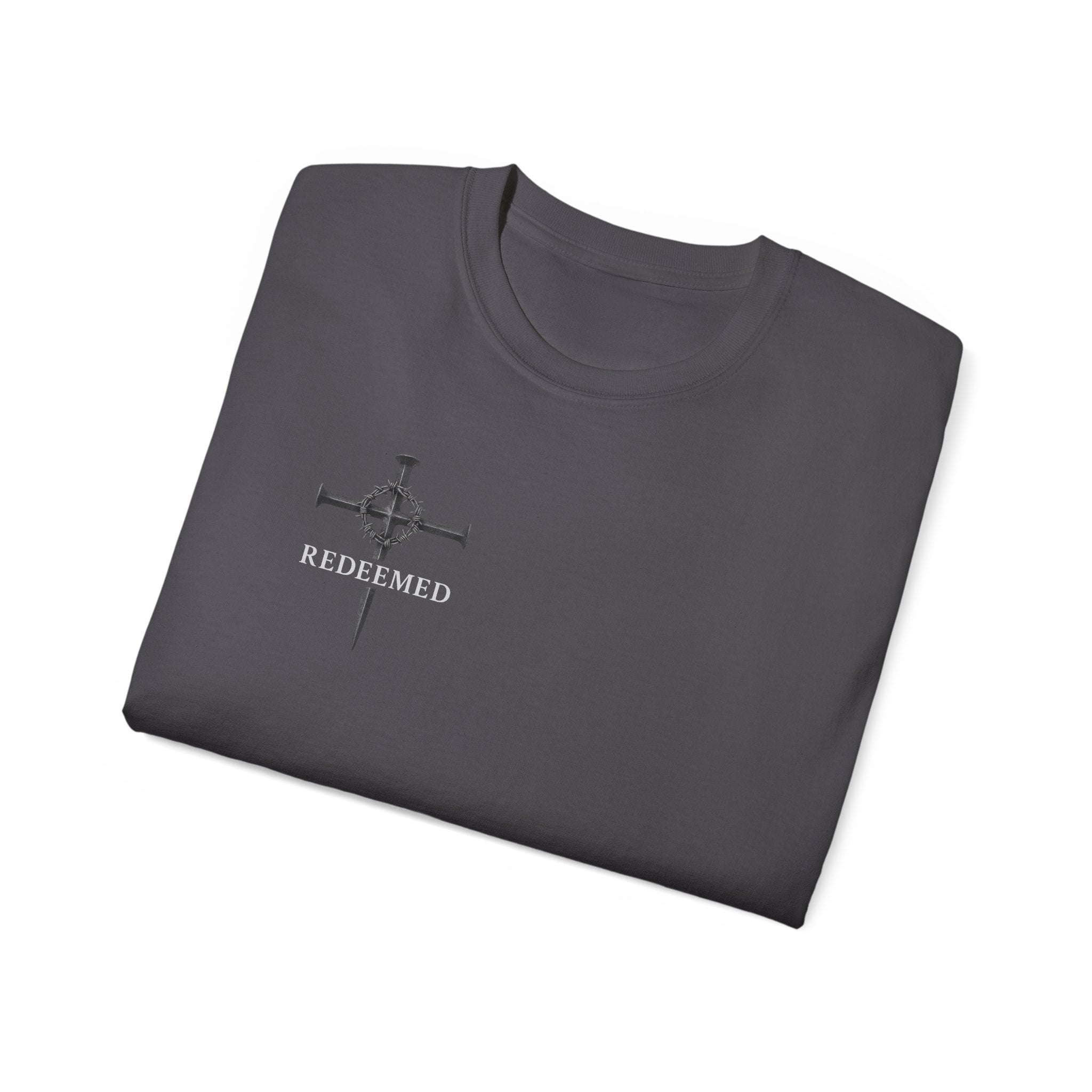 Redeemed Black Tee Elite Cross Logo Unisex T-Shirt