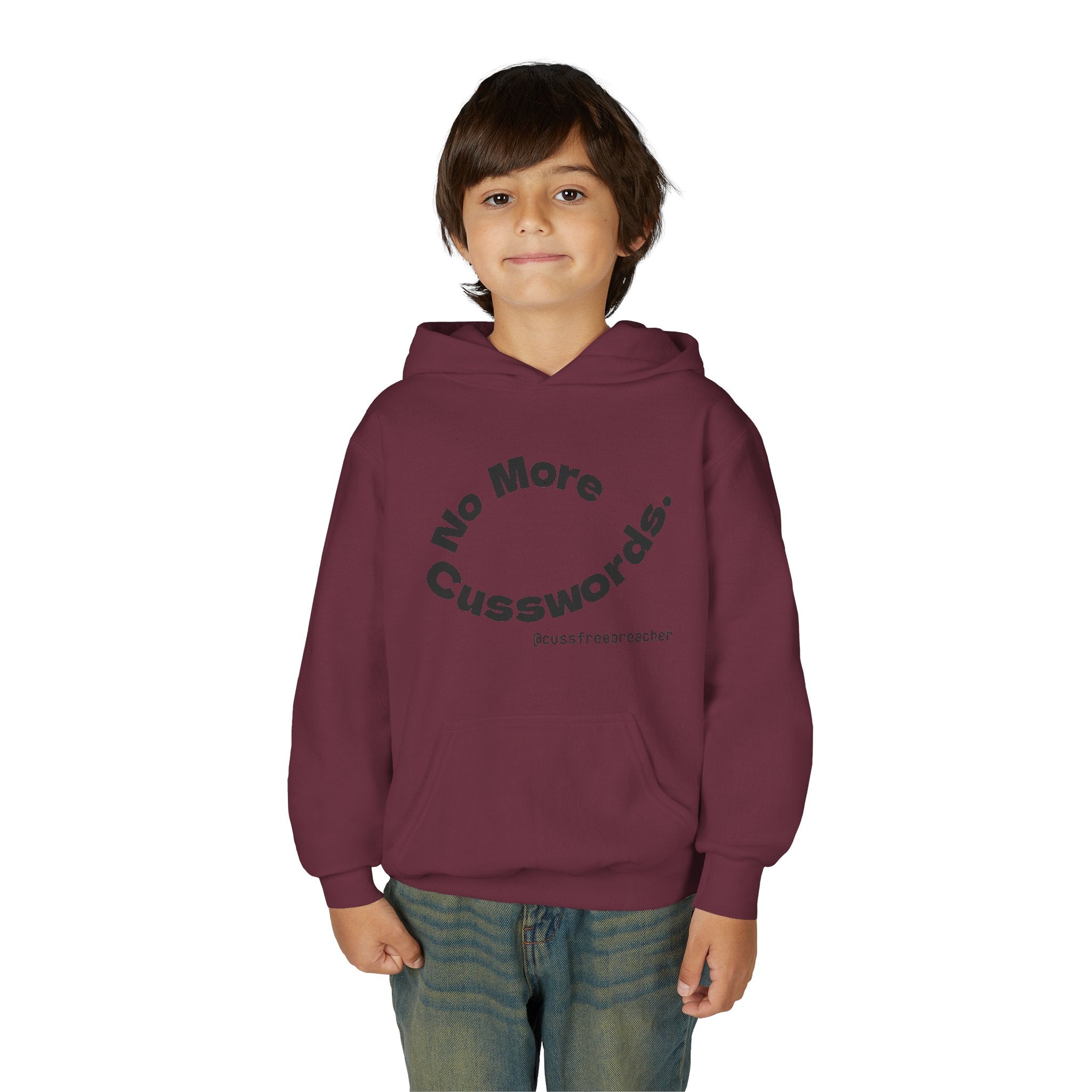 Funny Youth Hoodie - No More Cusswords, Casual Teen Sweatshirt, Birthday Gift