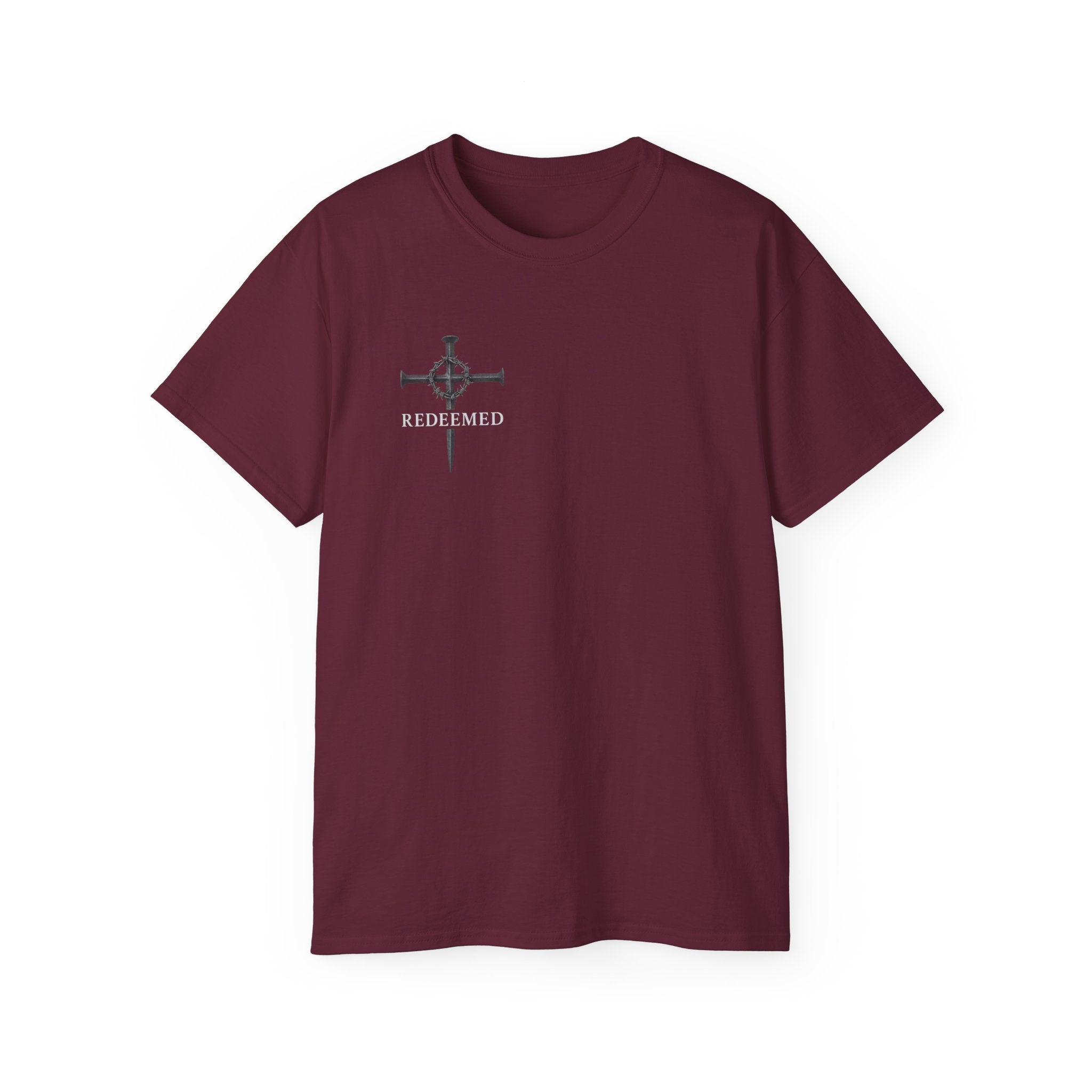 Redeemed Black Tee Elite Cross Logo Unisex T-Shirt