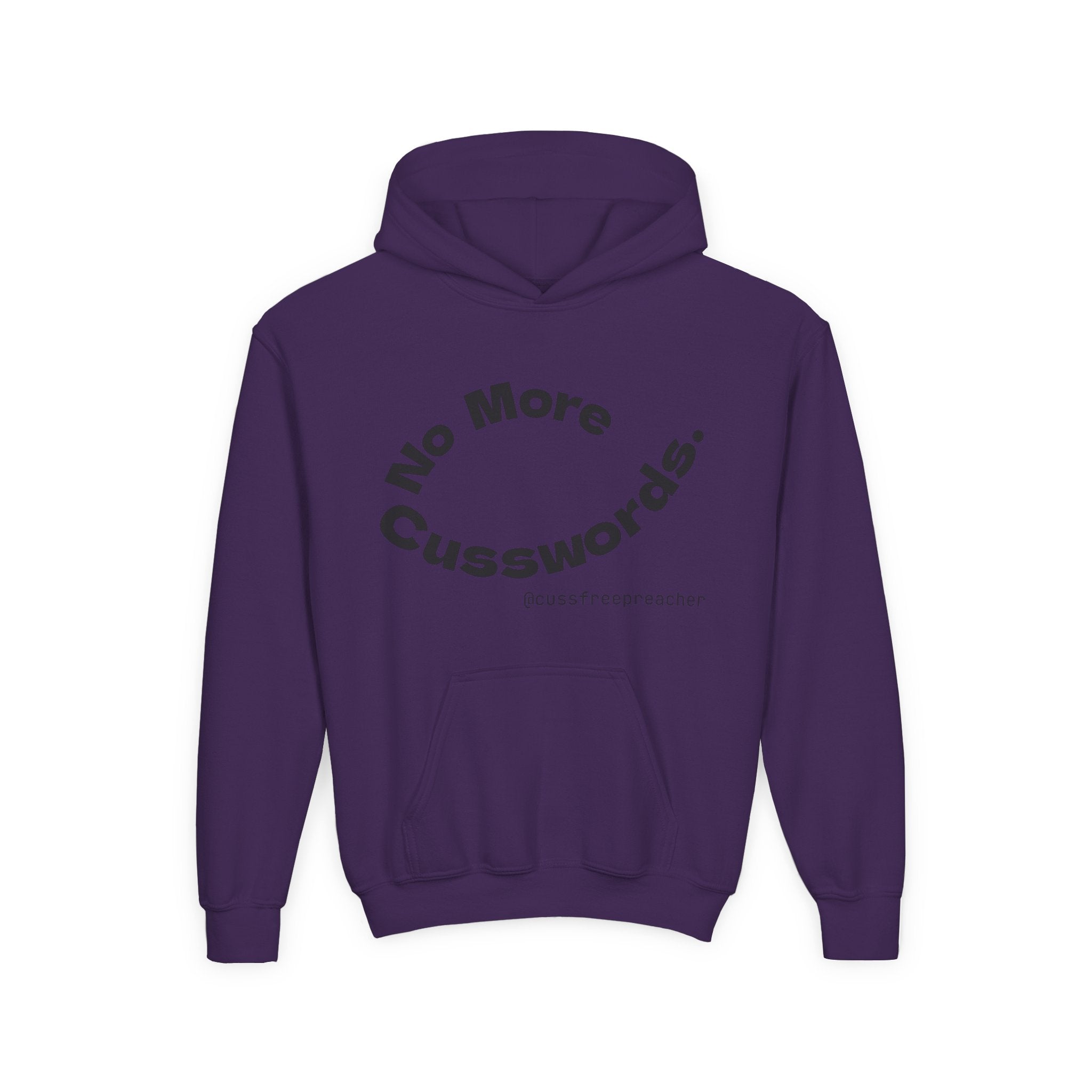 Funny Youth Hoodie - No More Cusswords, Casual Teen Sweatshirt, Birthday Gift