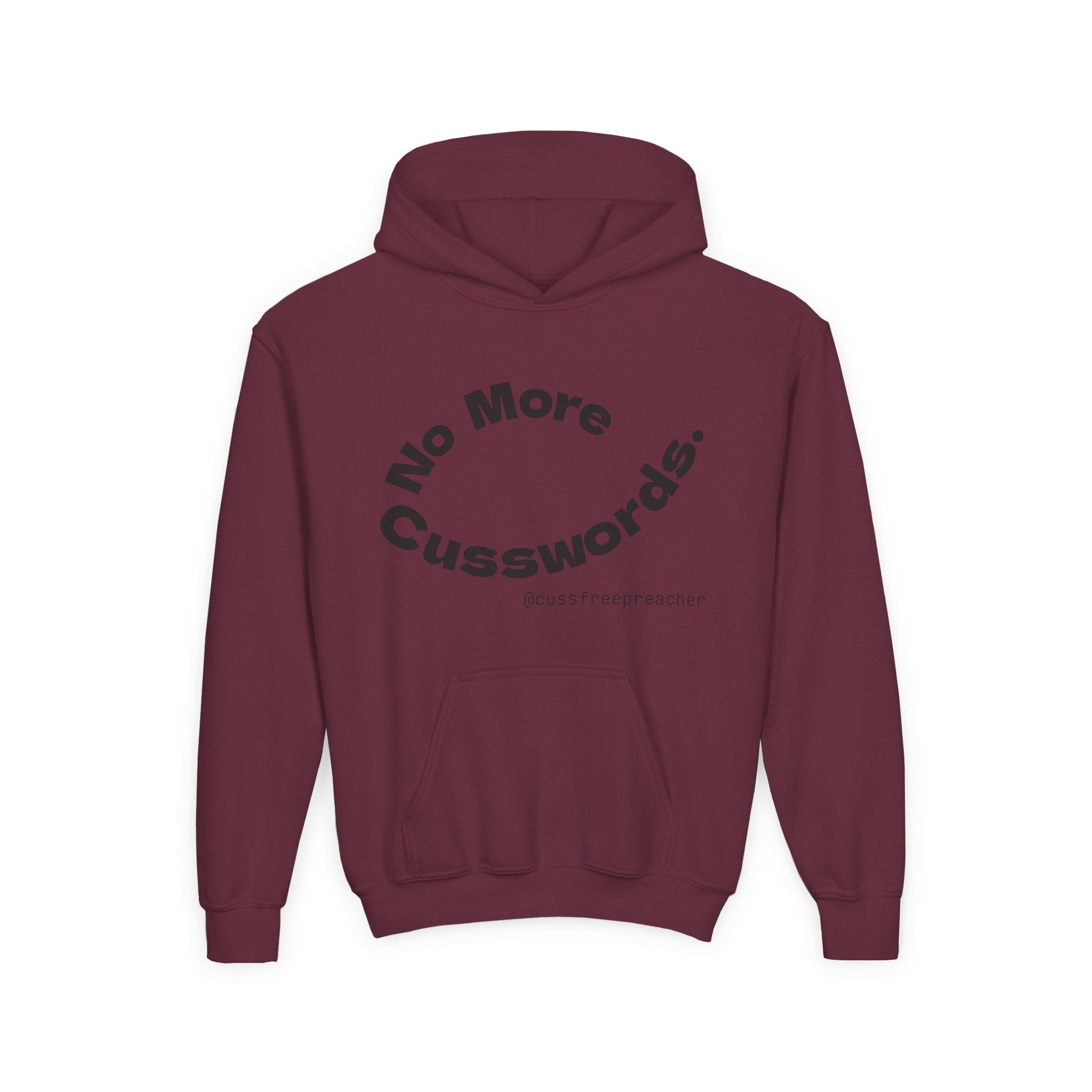 Funny Youth Hoodie - No More Cusswords, Casual Teen Sweatshirt, Birthday Gift