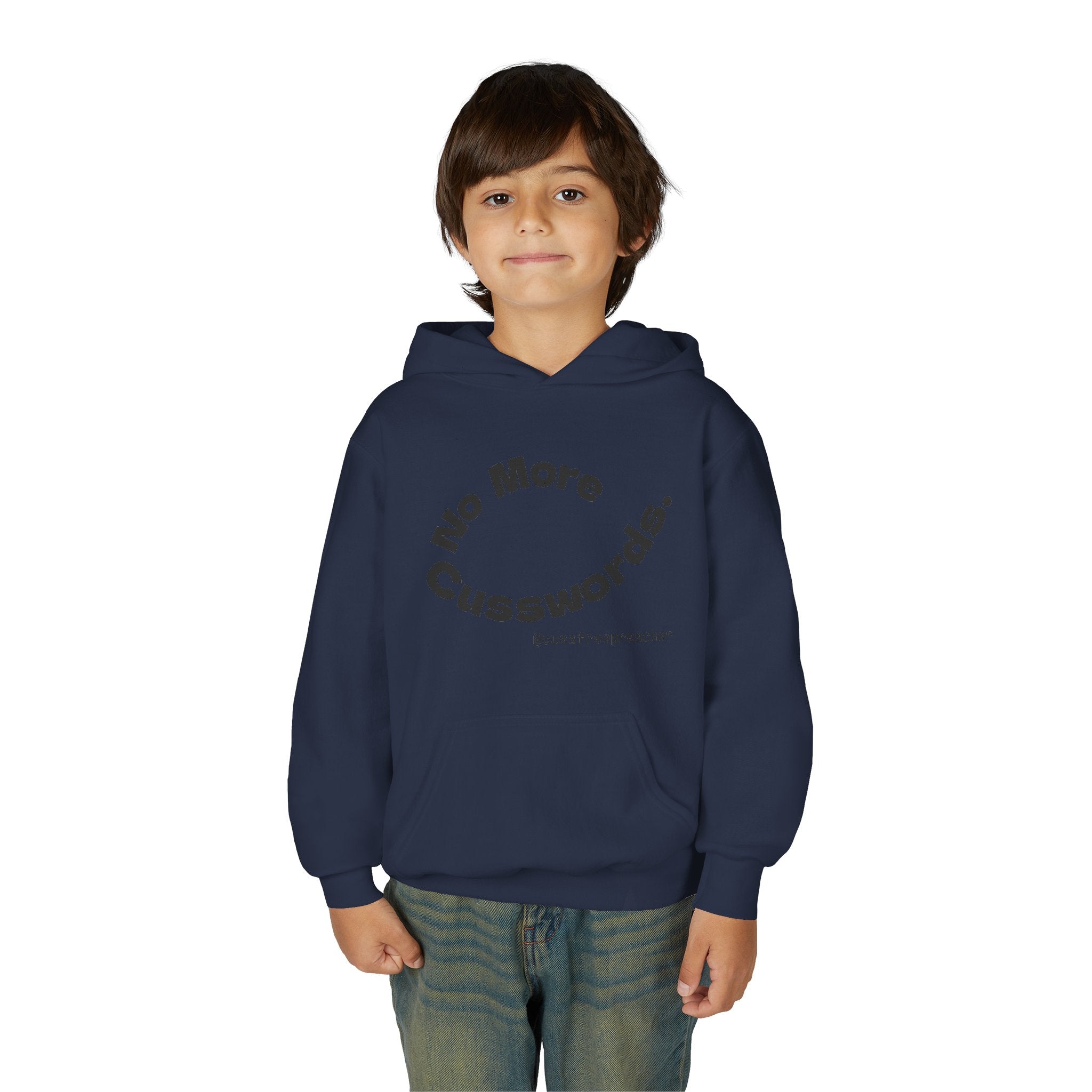Funny Youth Hoodie - No More Cusswords, Casual Teen Sweatshirt, Birthday Gift
