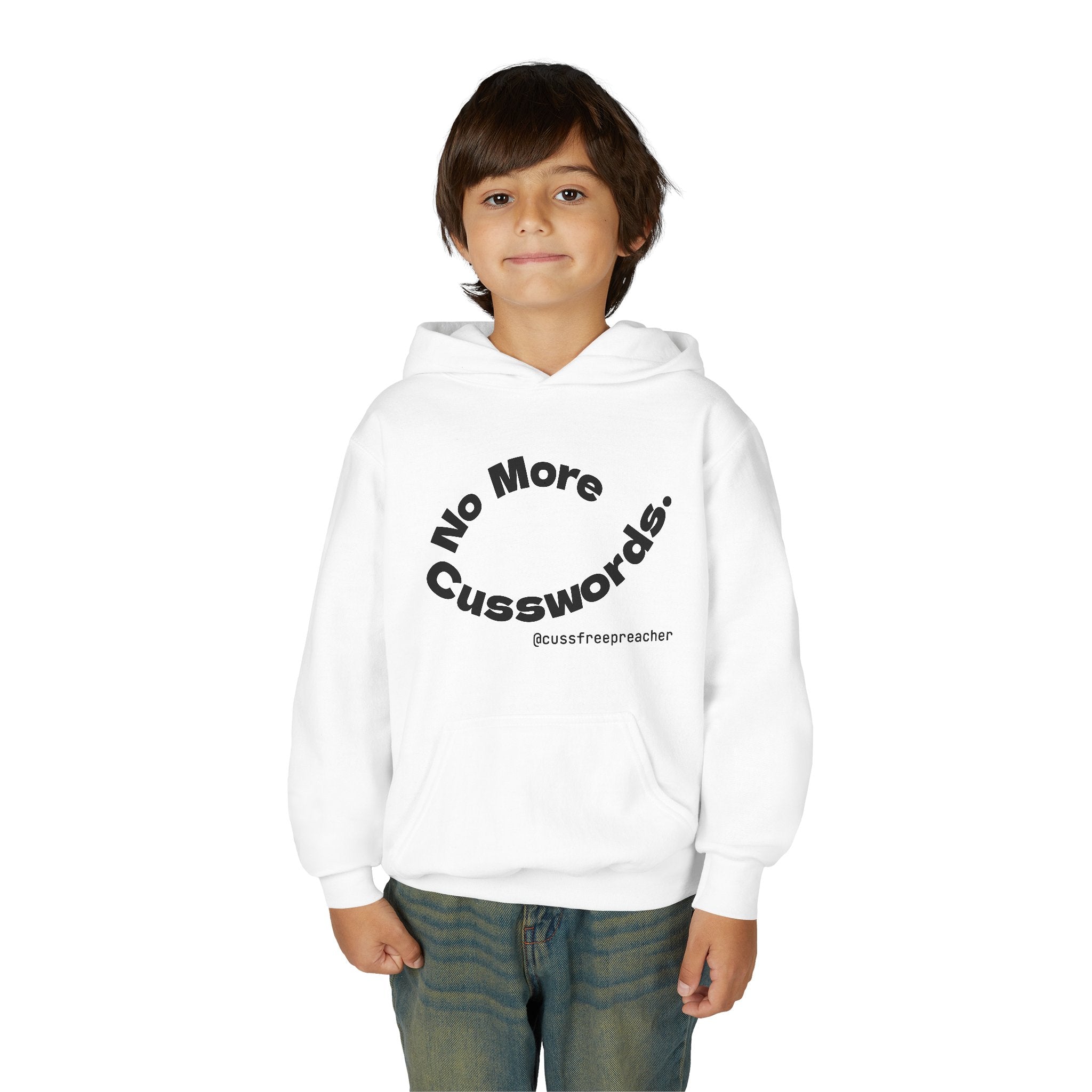 Funny Youth Hoodie - No More Cusswords, Casual Teen Sweatshirt, Birthday Gift