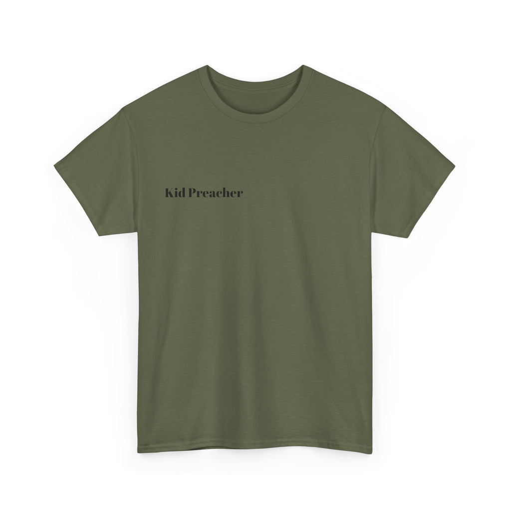 Graphic T-Shirt 'Kid Preacher' with Bible Verse Design