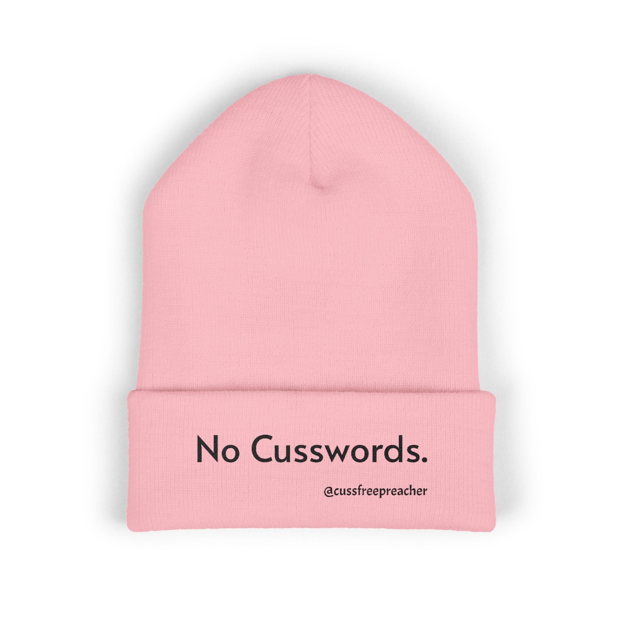 Beanie Hat - No More Cusswords Period Embroidered Beanie
