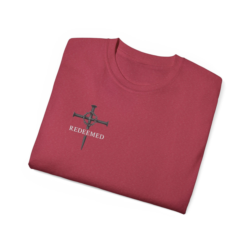 Redeemed Black Tee Elite Cross Logo Unisex T-Shirt