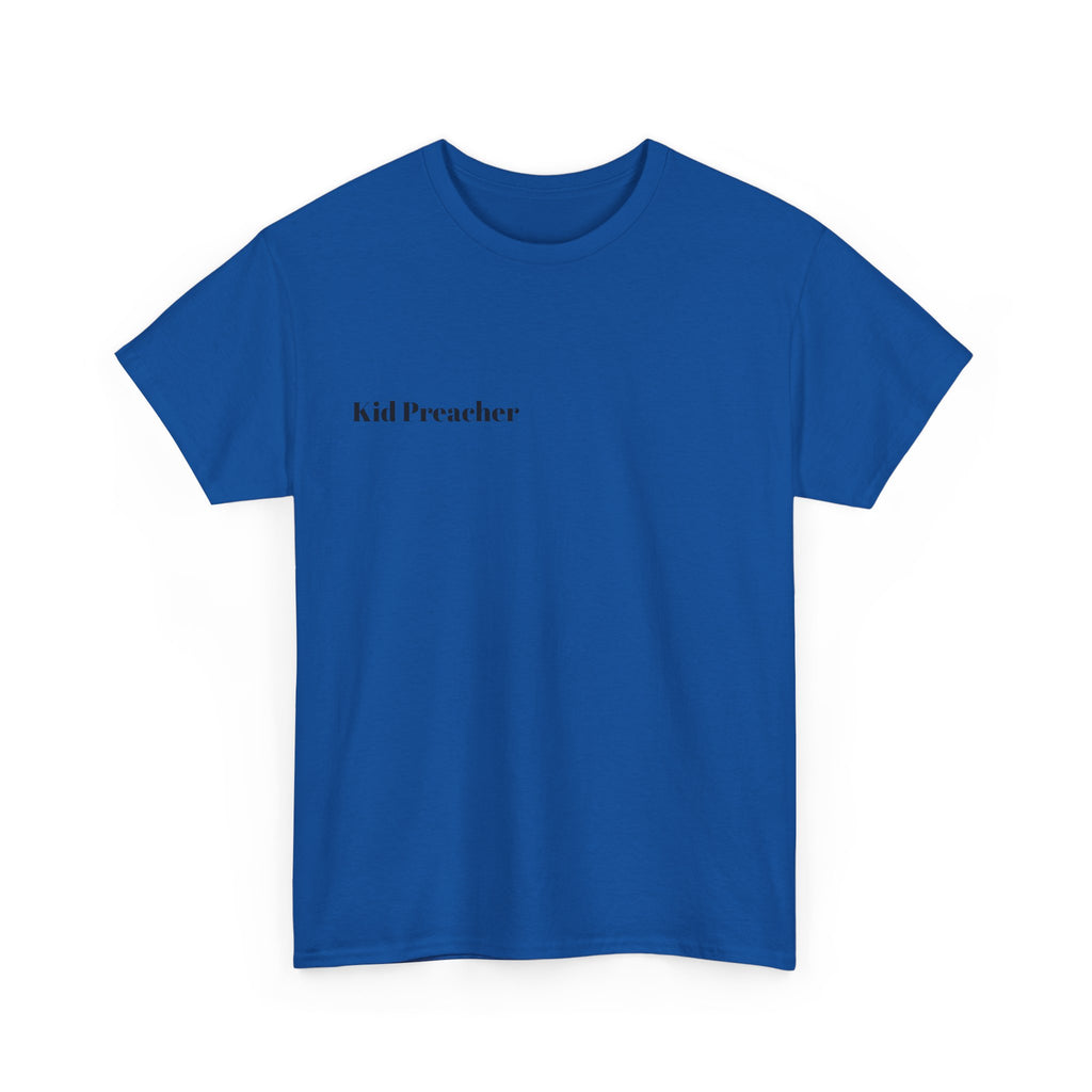 Graphic T-Shirt 'Kid Preacher' with Bible Verse Design