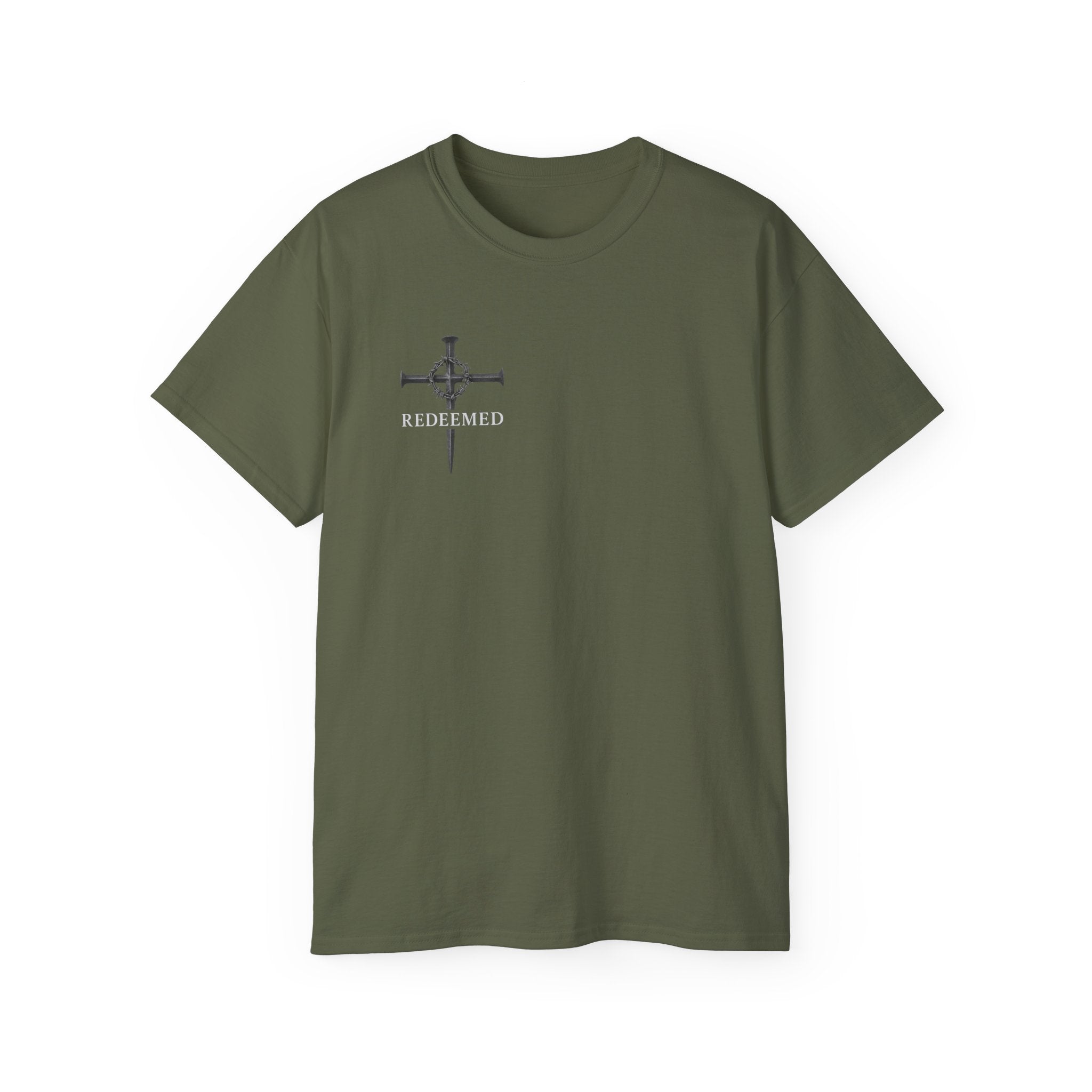 Redeemed Black Tee Elite Cross Logo Unisex T-Shirt