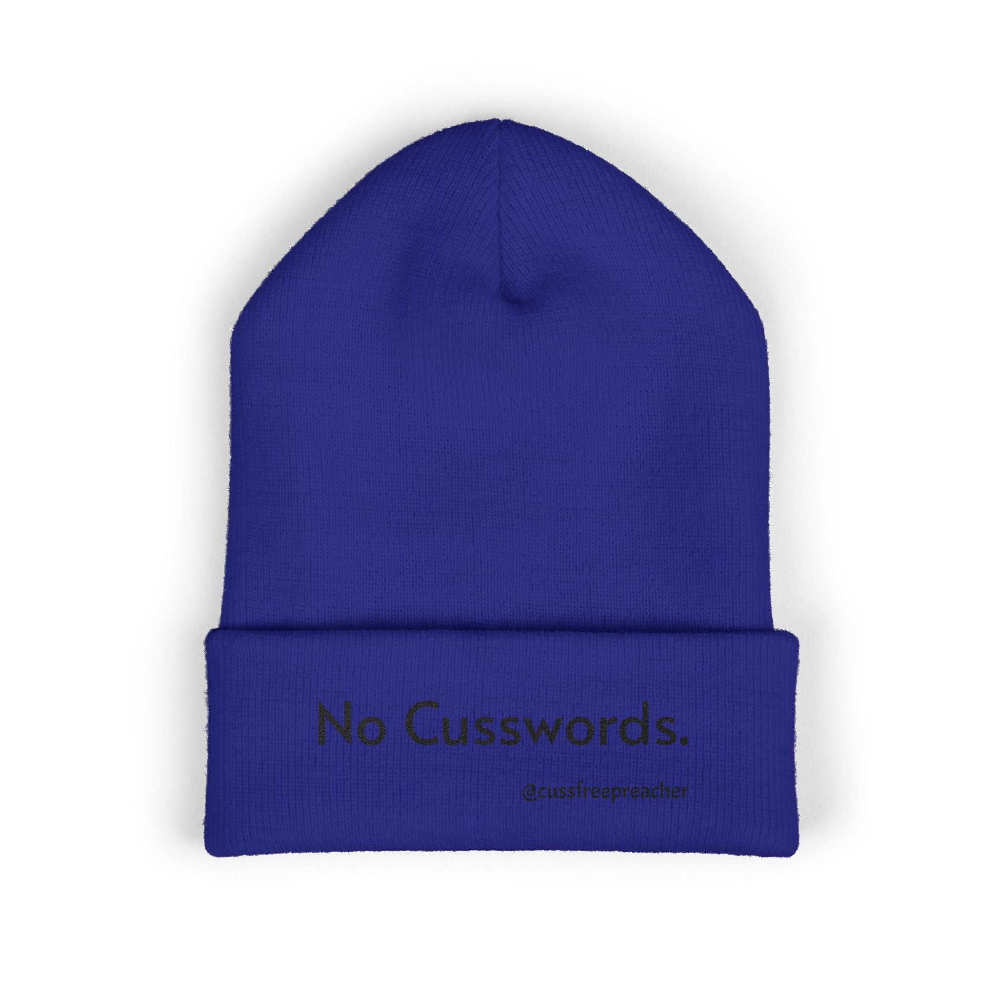 Beanie Hat - No More Cusswords Period Embroidered Beanie