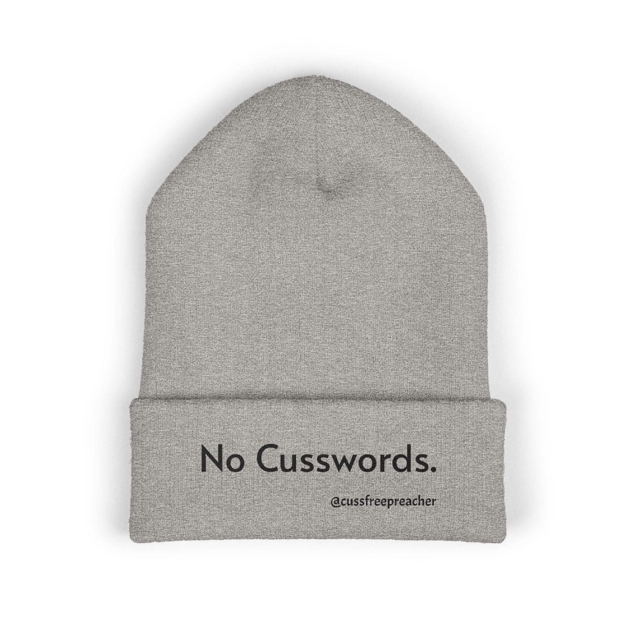 Beanie Hat - No More Cusswords Period Embroidered Beanie