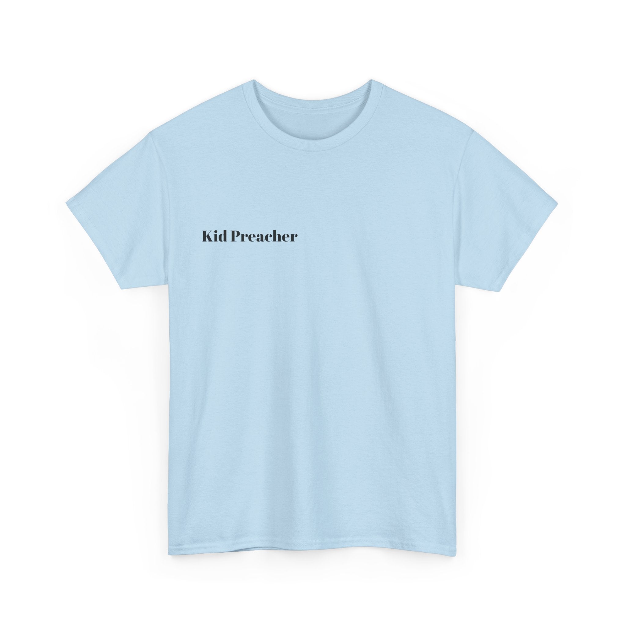Graphic T-Shirt 'Kid Preacher' with Bible Verse Design