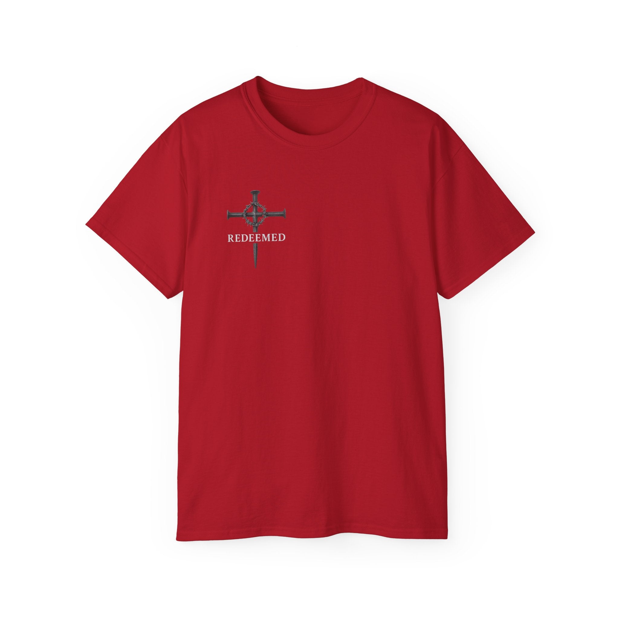 Redeemed Black Tee Elite Cross Logo Unisex T-Shirt