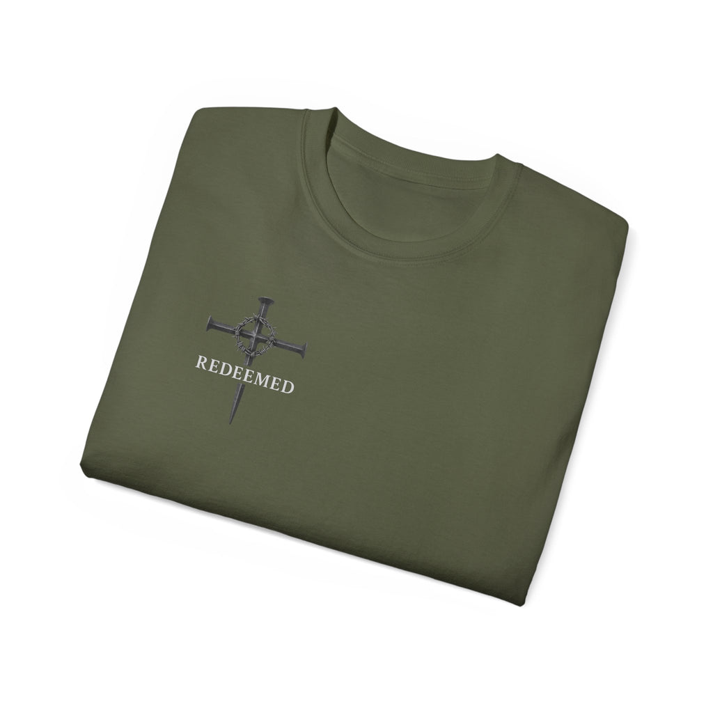 Redeemed Black Tee Elite Cross Logo Unisex T-Shirt