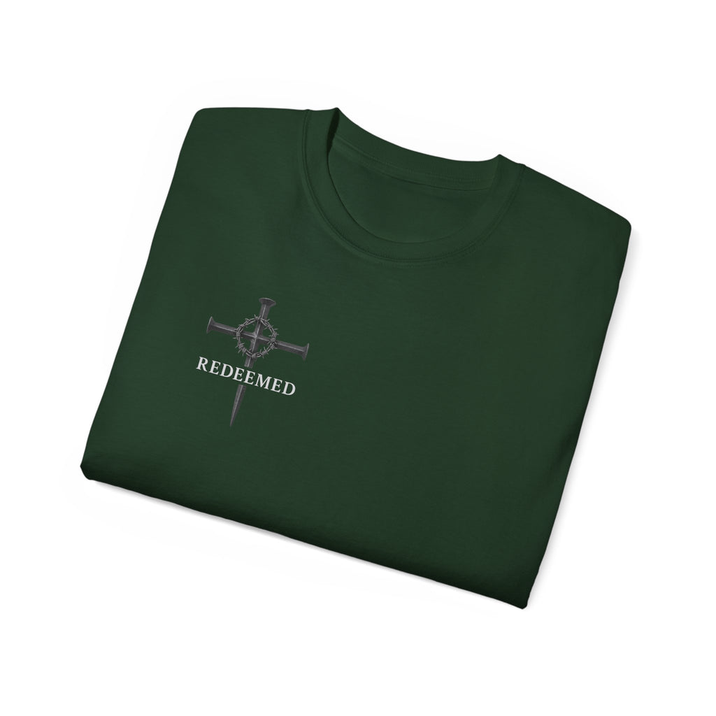 Redeemed Black Tee Elite Cross Logo Unisex T-Shirt