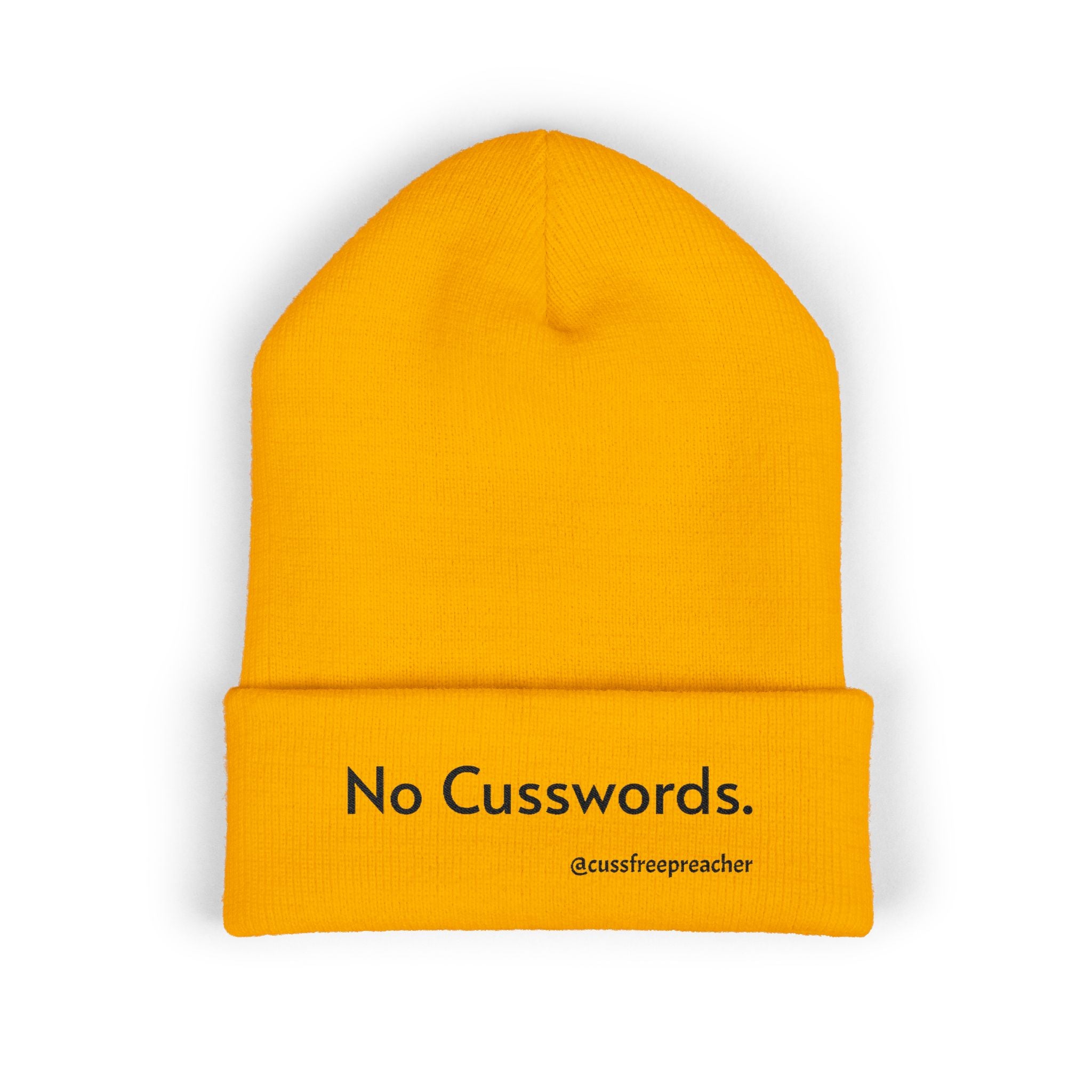 Beanie Hat - No More Cusswords Period Embroidered Beanie