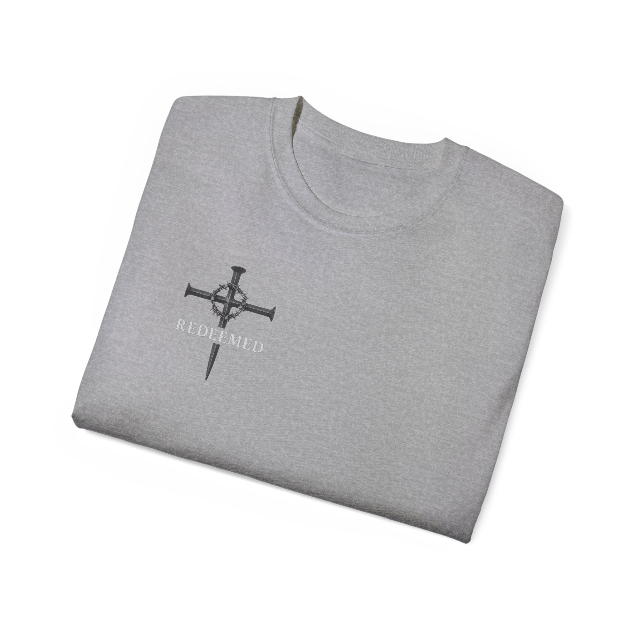 Redeemed Black Tee Elite Cross Logo Unisex T-Shirt